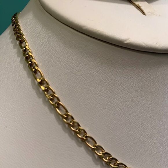 Chain necklace, new, no tags, real gold over stainless, 17 in., classic, la… - Picture 2 of 16